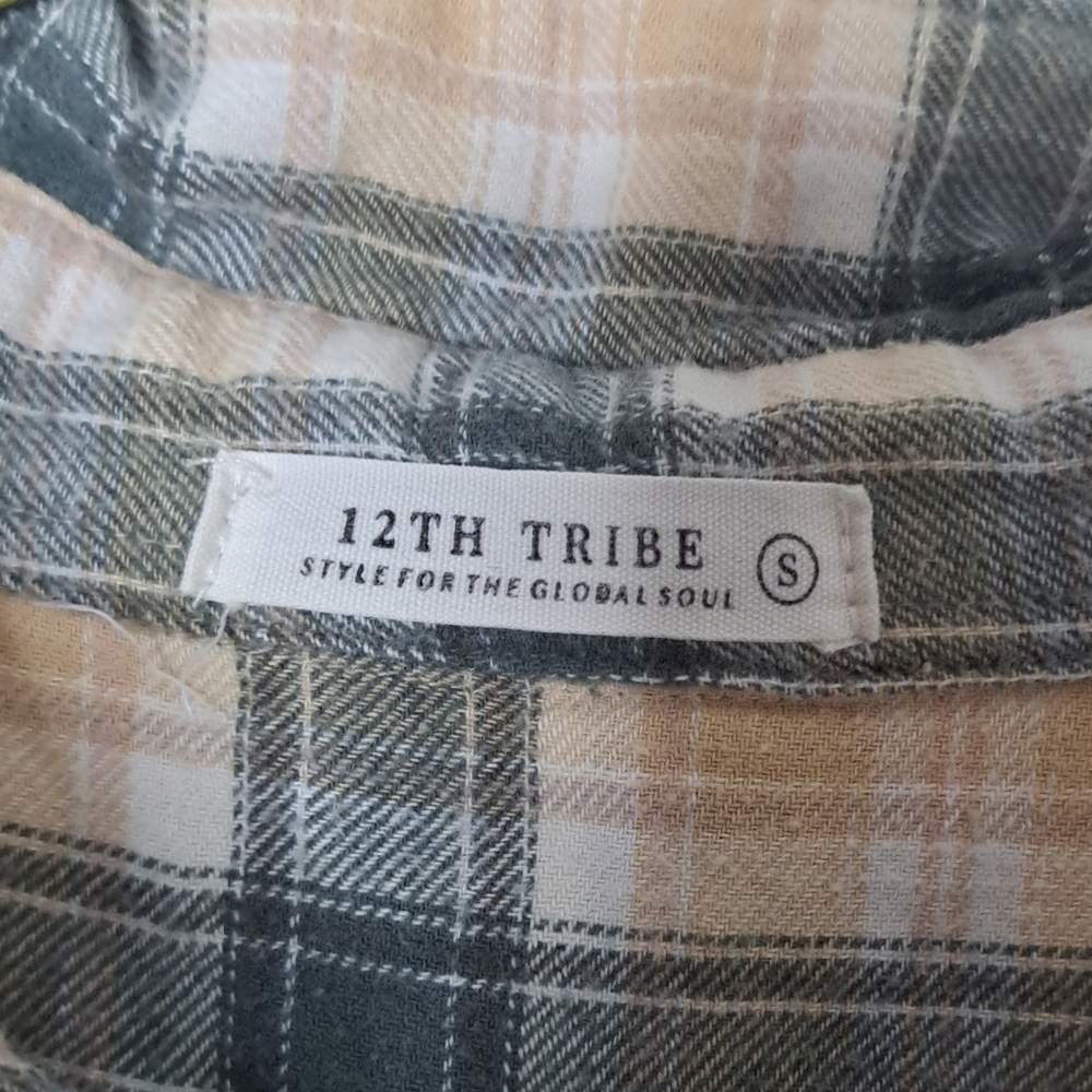 12th Tribe Brand Men's Plaid Flannel - S